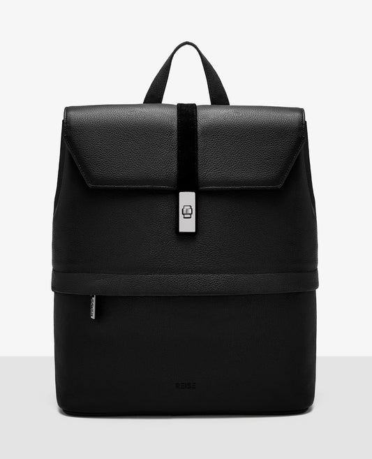 Mochila Zurich de couro Floater Preta