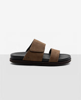 Sandália Slide Marrom Nobuck Cabriolet
