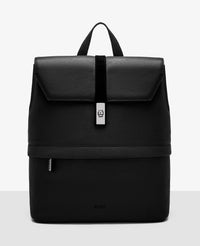 Mochila Zurich de couro Floater Preta