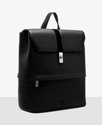 Mochila Zurich de couro Floater Preta