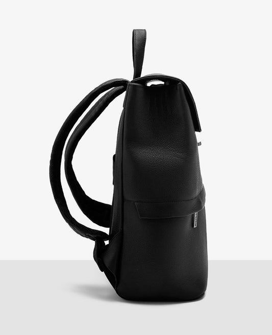 Mochila Zurich de couro Floater Preta