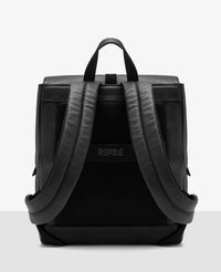 Mochila Zurich de couro Floater Preta