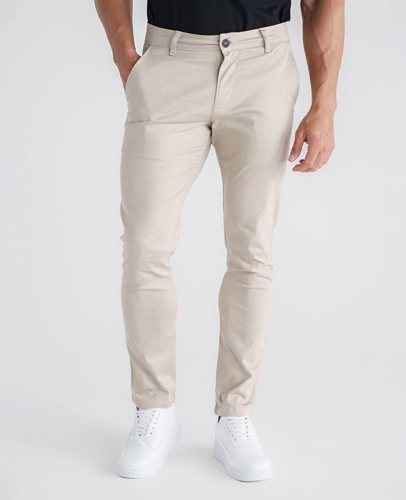 Calça Alfaiataria Brooklyn Sarja Bege