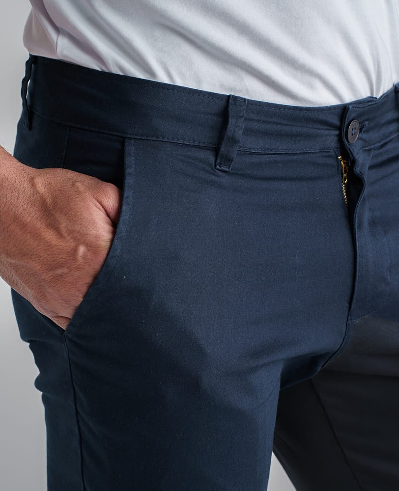 Calça Alfaiataria Brooklyn Sarja Marinho