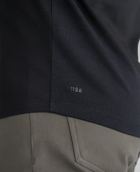 Camiseta Algodao Egipcio Preta Portland Detalhe do tecido
