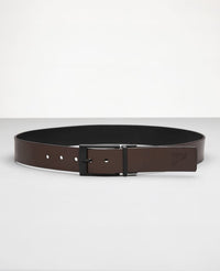 Cinto Casual de Couro Dupla Face Fivela detalhe