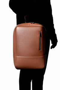 Mochila de Couro Marrom Ambition