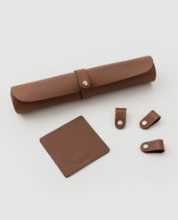 Kit Workplace Marrom em Couro Premium