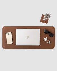 Kit Workplace Marrom em Couro Premium