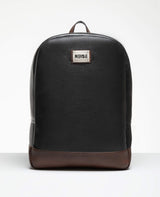 Mochila anti furto de couro preta Reise vista 3 4