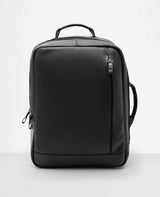 Mochila de couro preta Dublin Reise vista 3 4