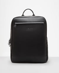 Mochila de couro preta Minimal Reise vista 3 4
