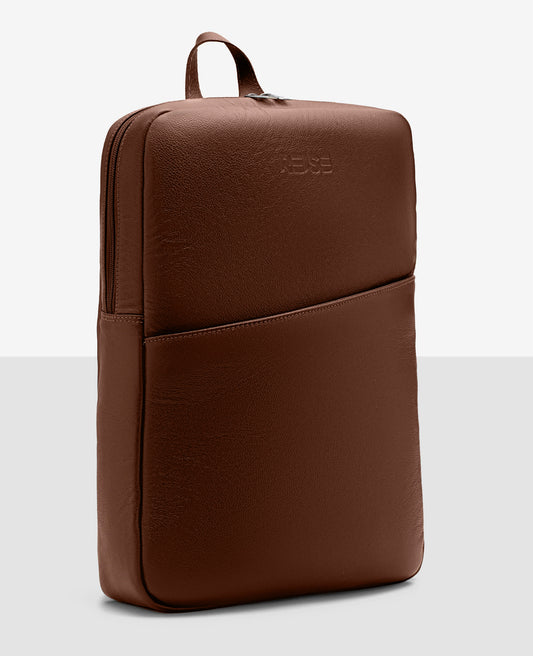 Mochila Slim Couro Chocolate I NYC