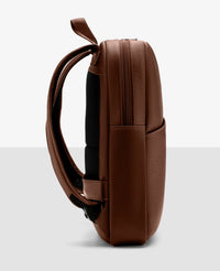 Mochila Slim Couro Chocolate I NYC