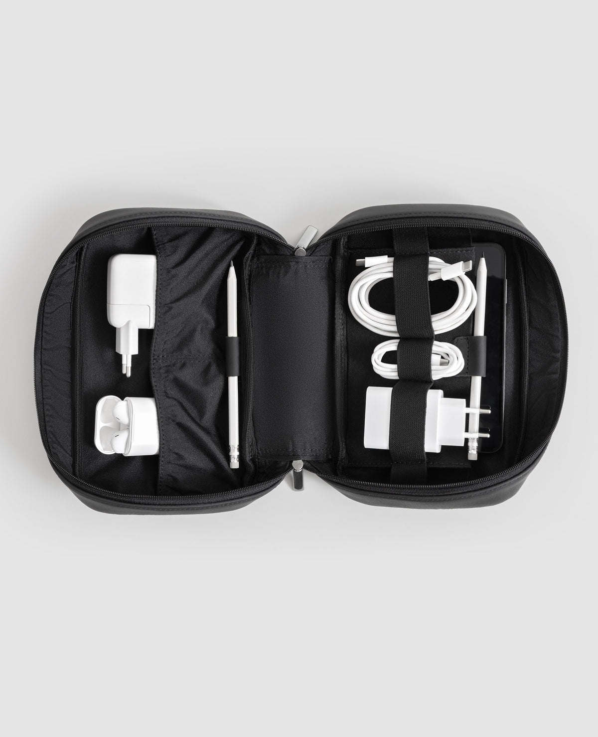 Organizador Tech Workplace Preto em Couro Premium
