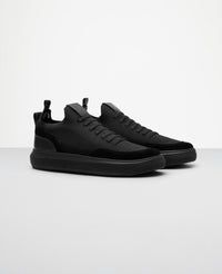 Tenis casual knit all black vista lateral externa