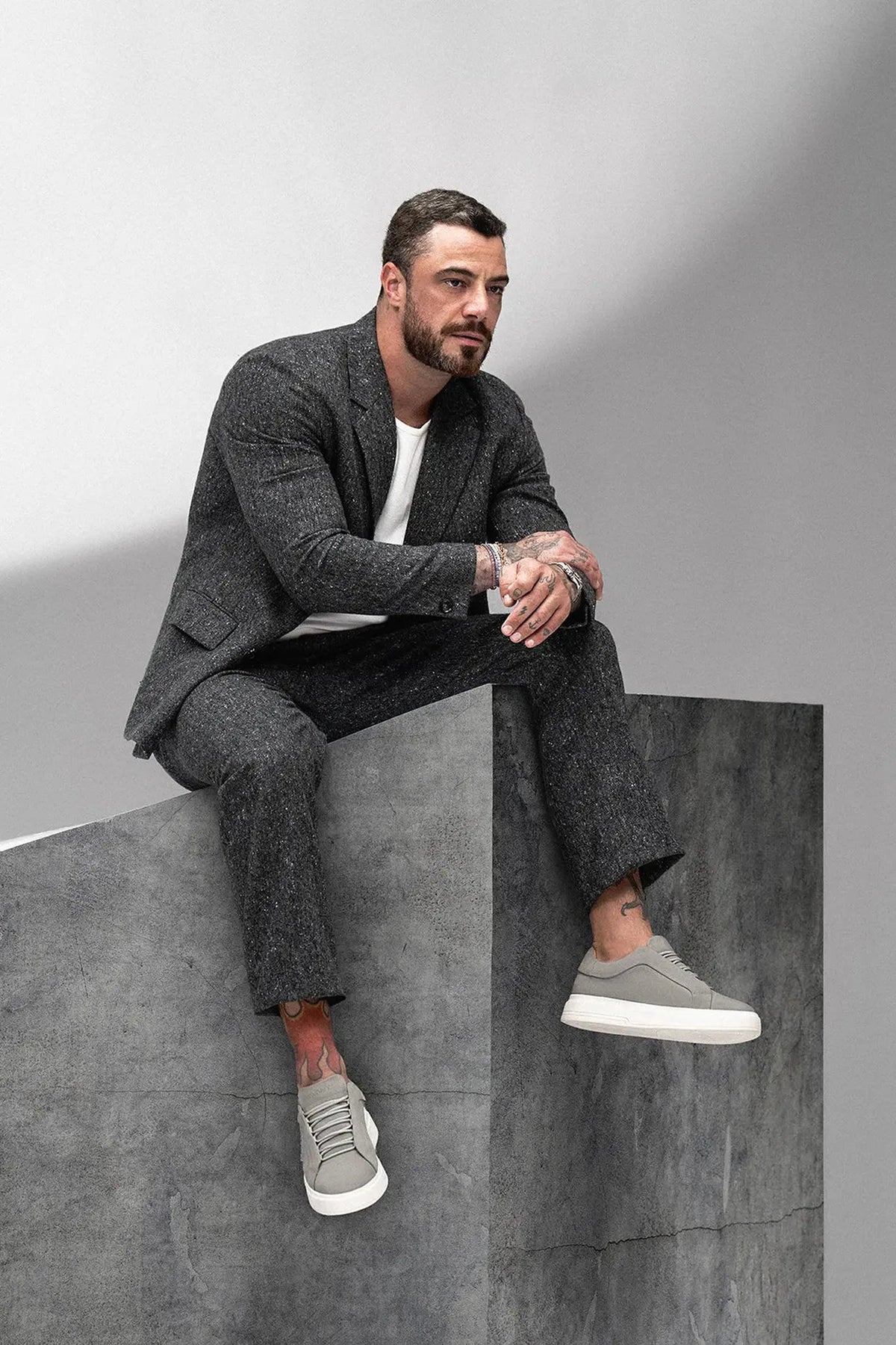 Tênis Casual Nobuck Cinza RS8 Avant