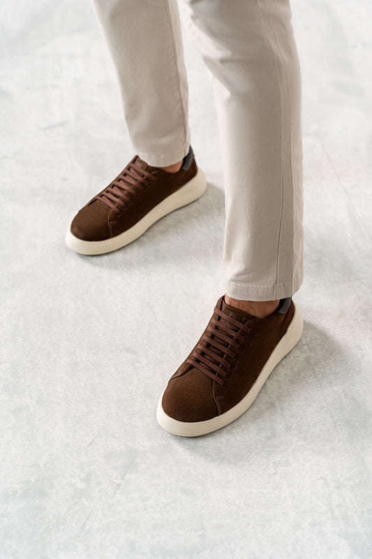 Tenis Casual Nobuck Marrom RS6 GT No pe
