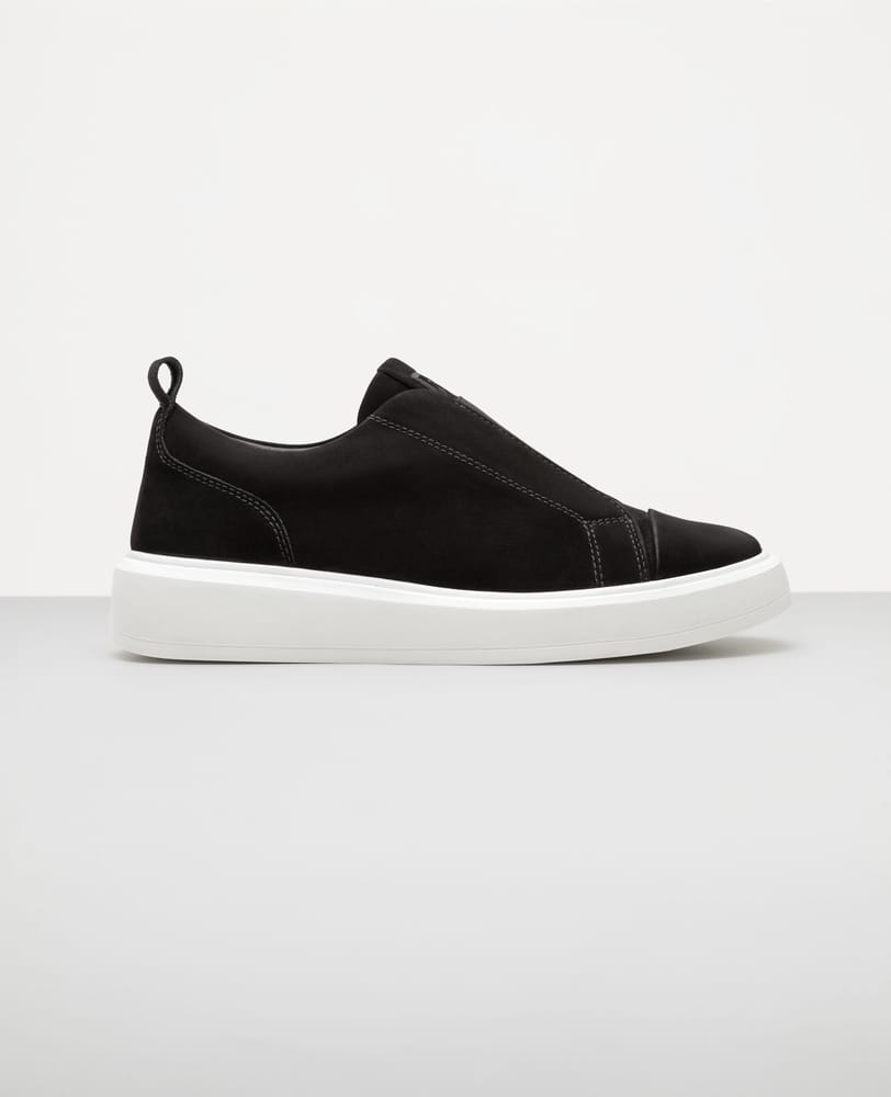 Tenis casual nobuck preto Macan e Reise vista 3 4