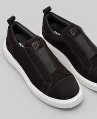 Tenis casual nobuck preto Macan e vista superior do cabedal
