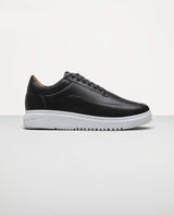 Tenis casual preto RS7 Reise em couro nobre vista 3/4