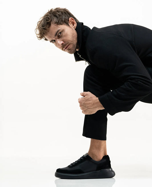 Tênis Casual Camurça All black RS3 GT