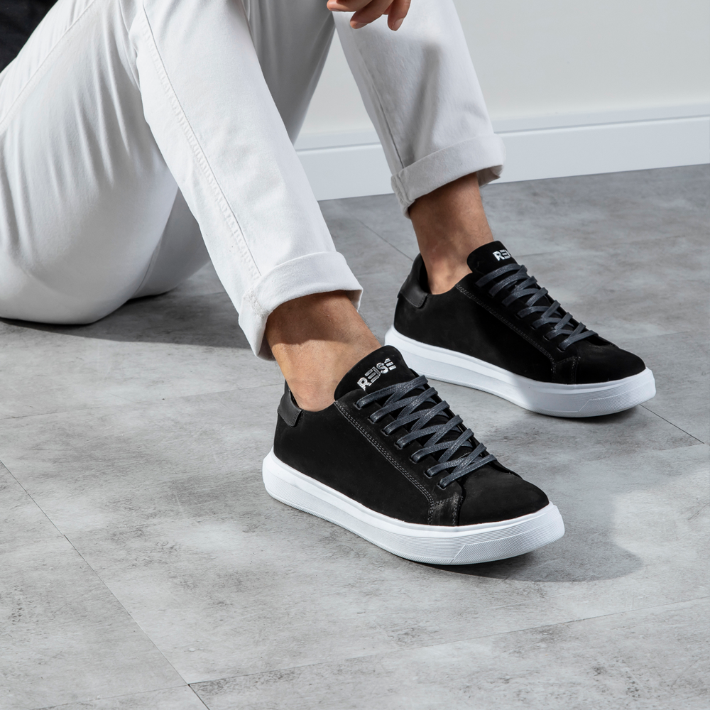 Tênis Casual Nobuck Preto RS8