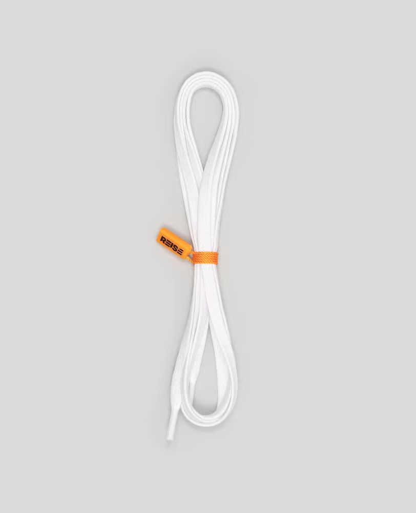 Par de Cadarços Branco em Algodão 140 cm