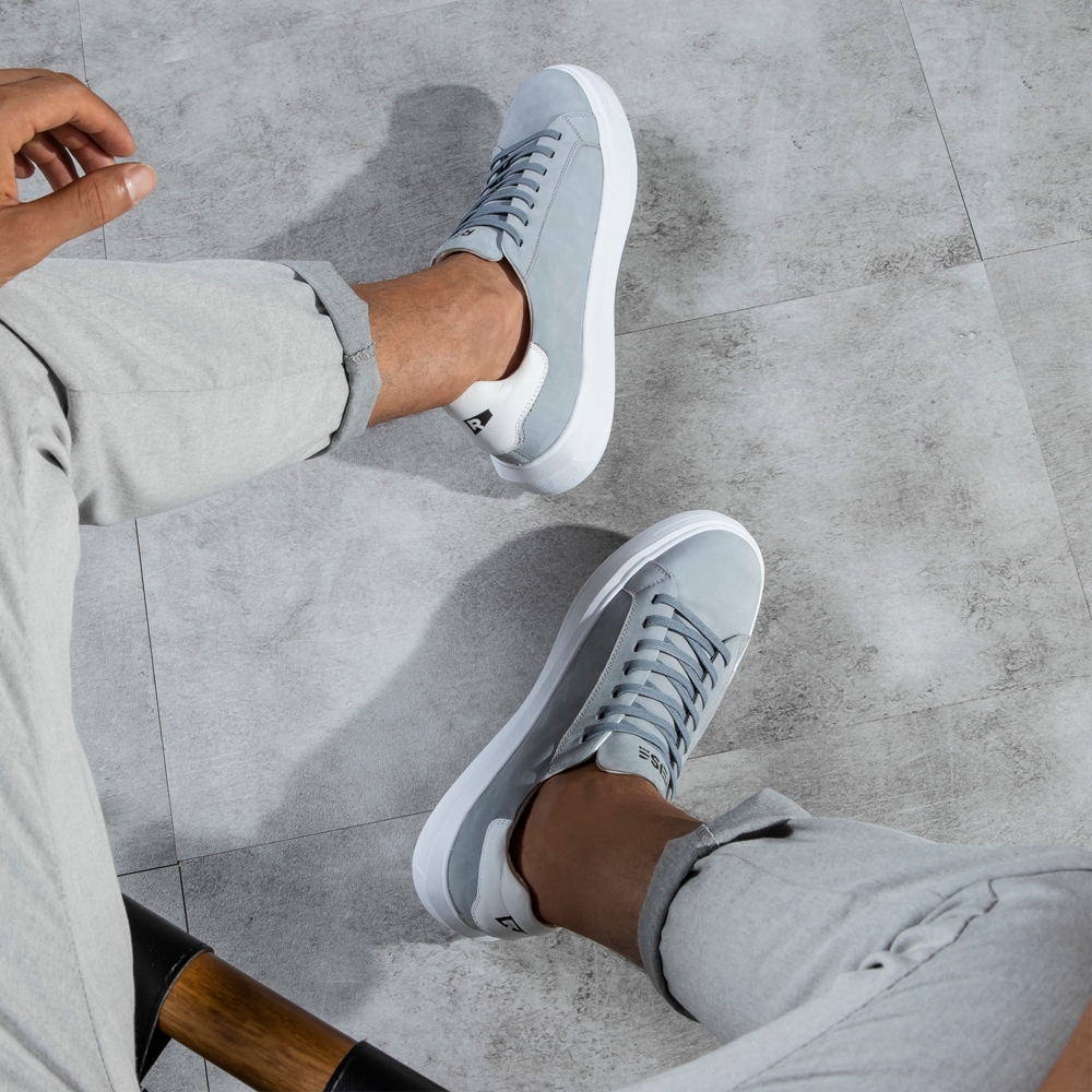 Tênis Casual Nobuck Cinza RS8