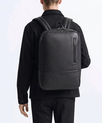 Mochila de Couro Preta Ambition