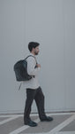 Stories de Mochila de Couro Preta Vancouver