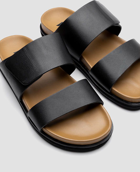 Sandália Slide Preta Cabriolet