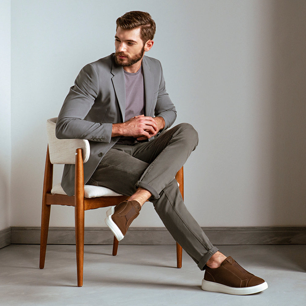 Tênis Casual Nobuck Marrom Macan I