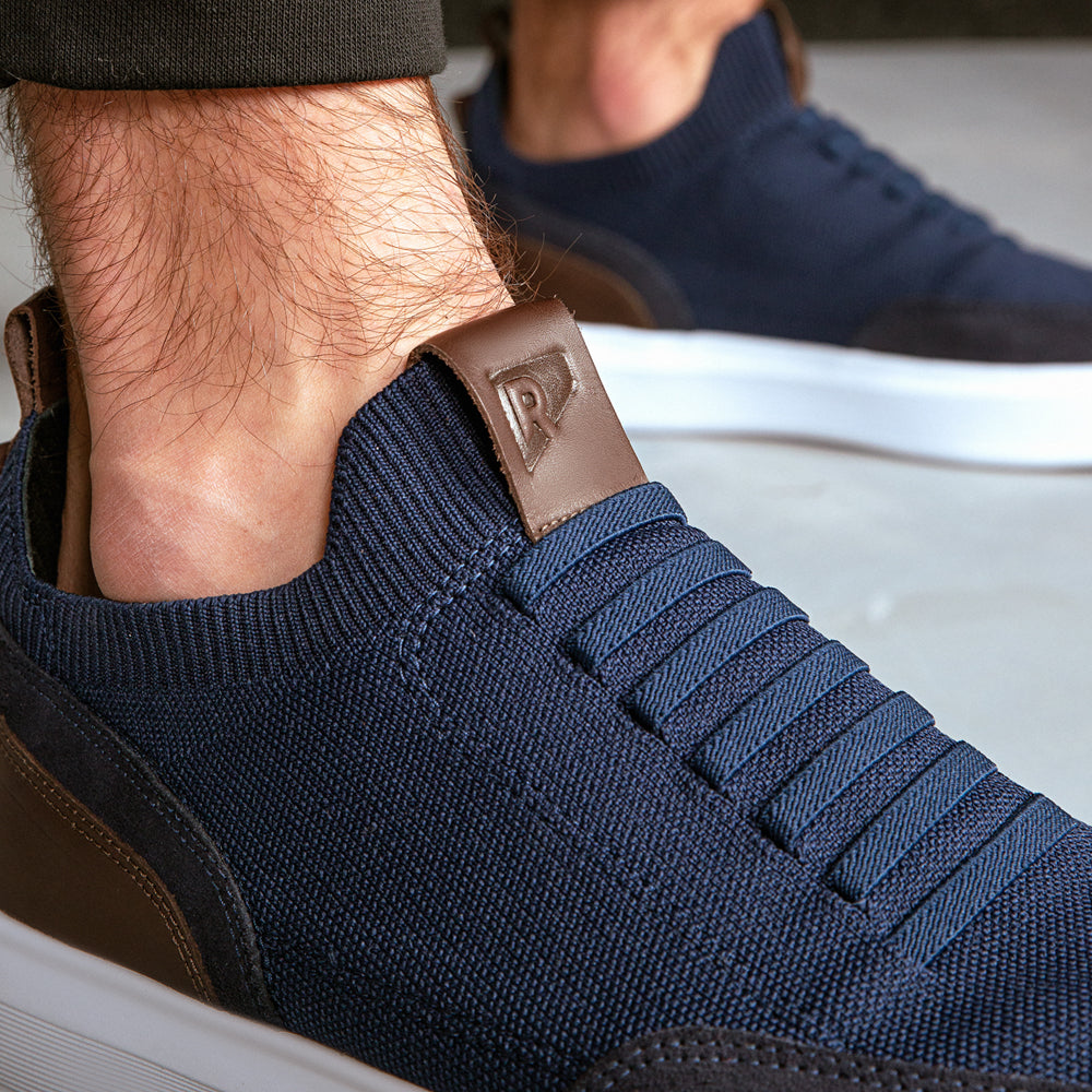 Tênis Casual Azul Marinho RS Knit