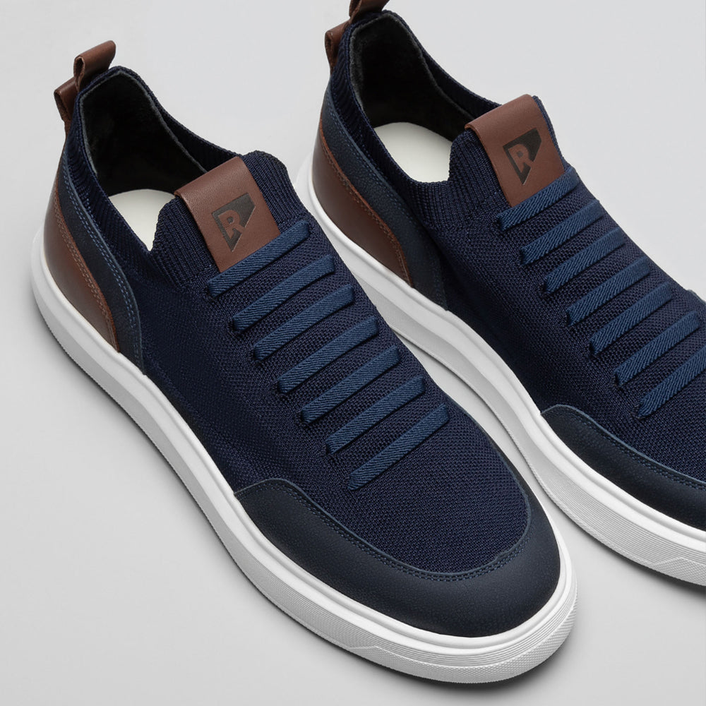 Tênis Casual Azul Marinho RS Knit